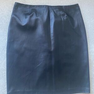 Danier Black Leather Pencil Skirt